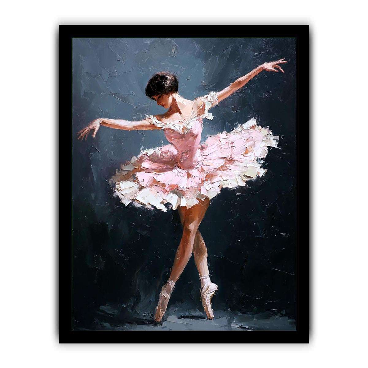 Beautifull Ballerina Canvas Art Painting   Framed poster