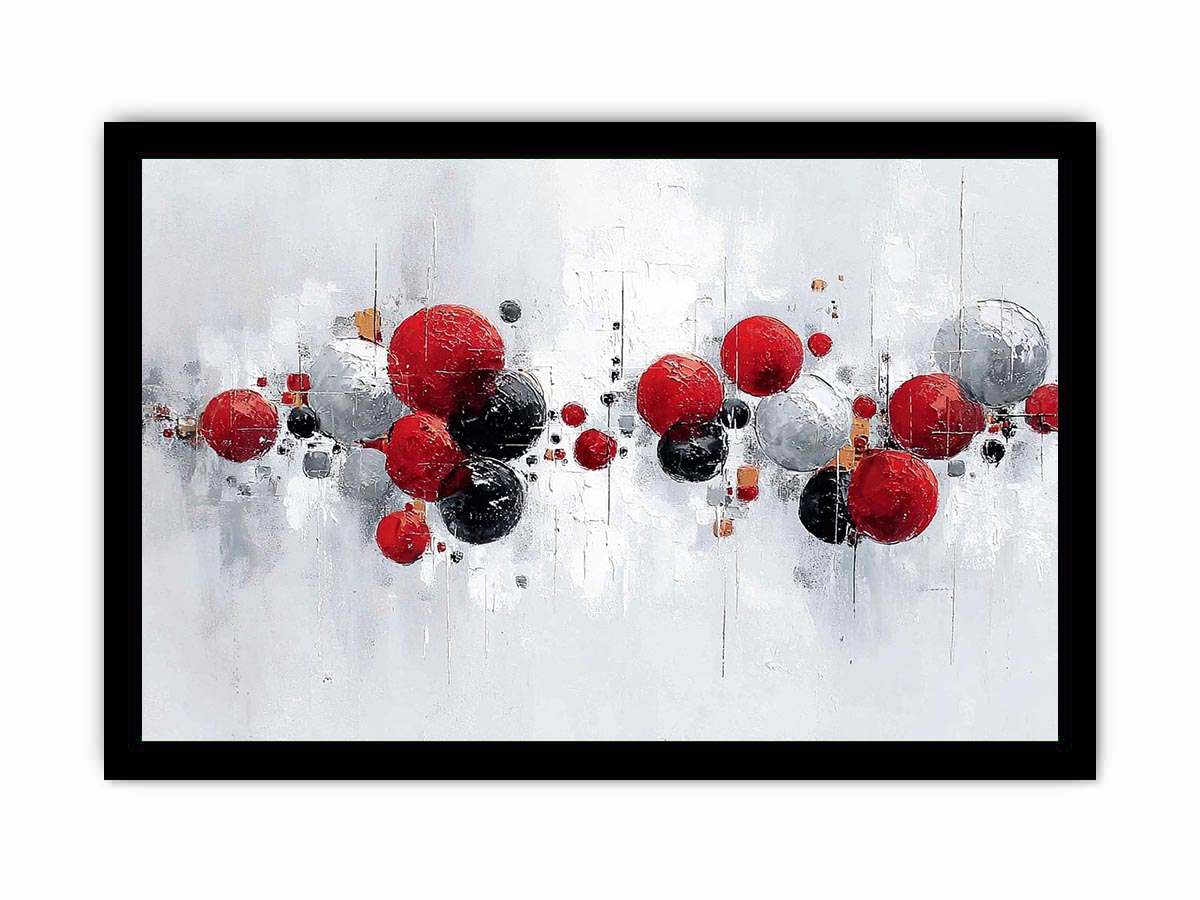 Abstract Baloons Canvas Art Painting   Framed poster