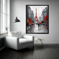 Abstract Paris Romance Canvas Art Painting