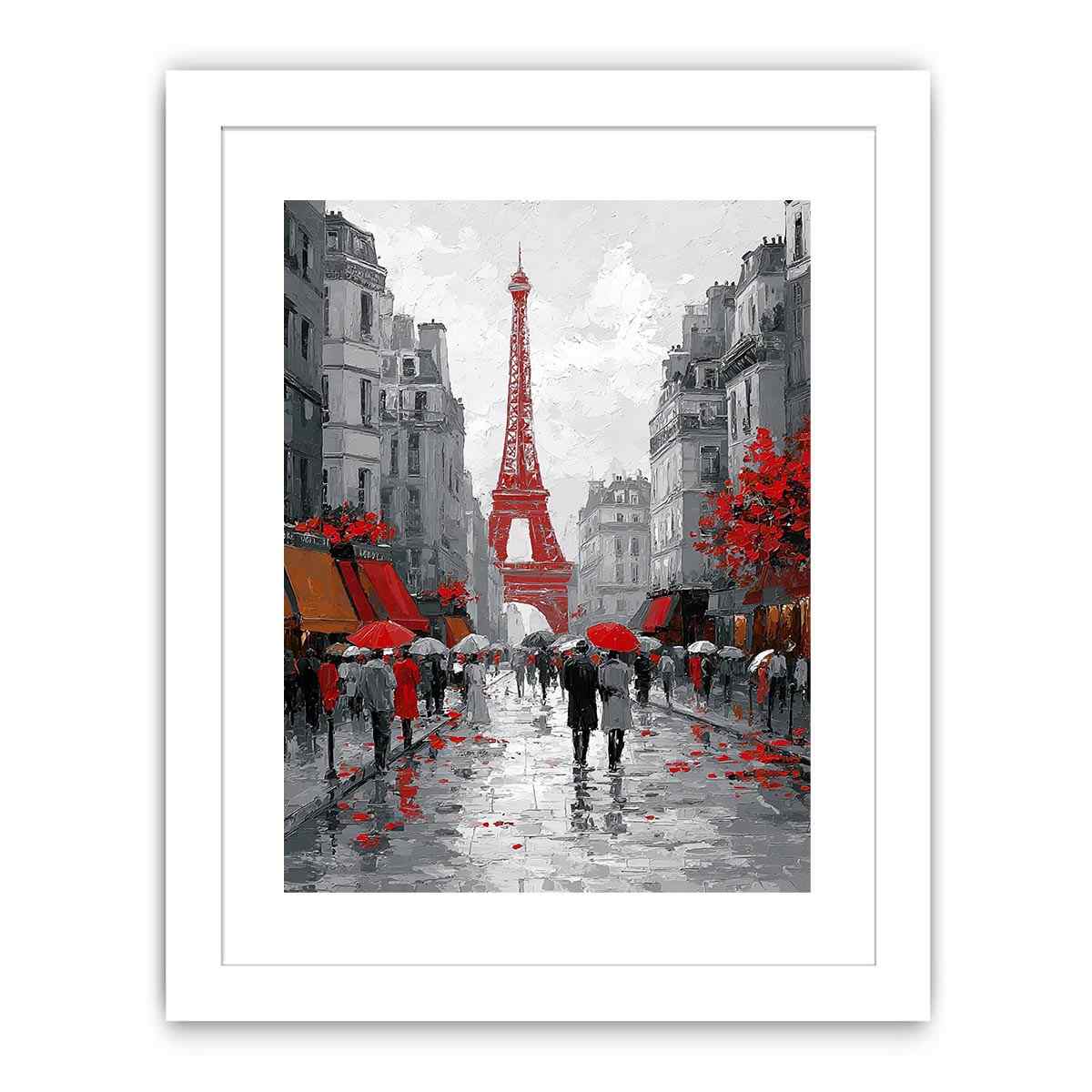 Abstract Paris Romance Canvas Art Painting  Art Print