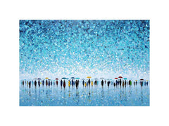 Abstract Umbrella Scene Canvas Art Painting