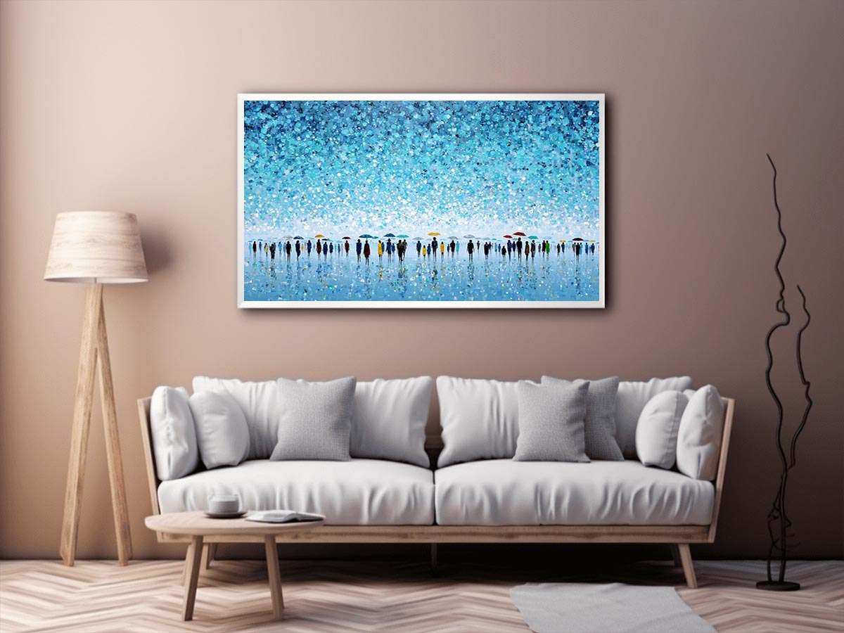 Abstract Umbrella Scene Canvas Art Painting