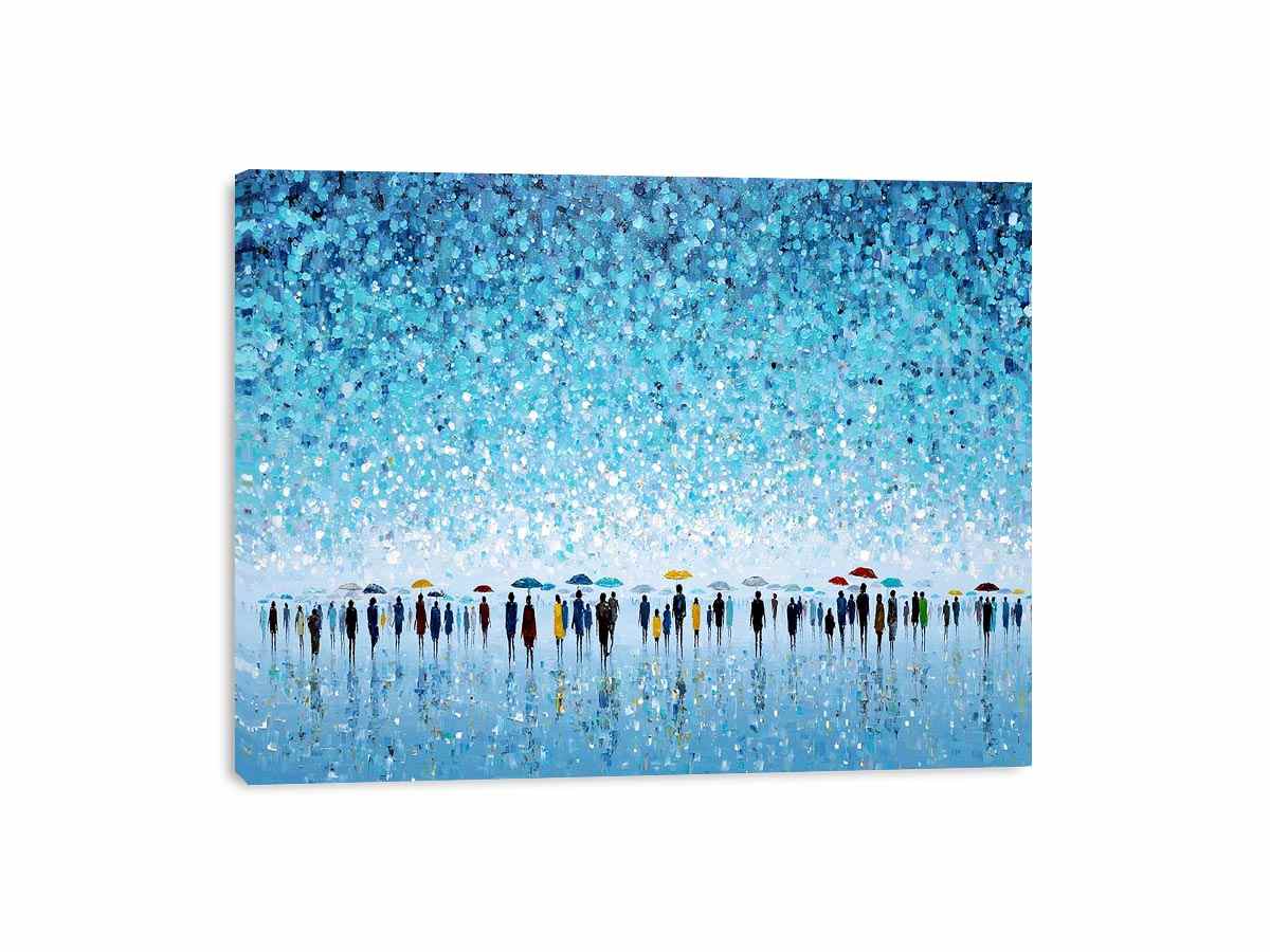 Abstract Umbrella Scene Canvas Art Painting