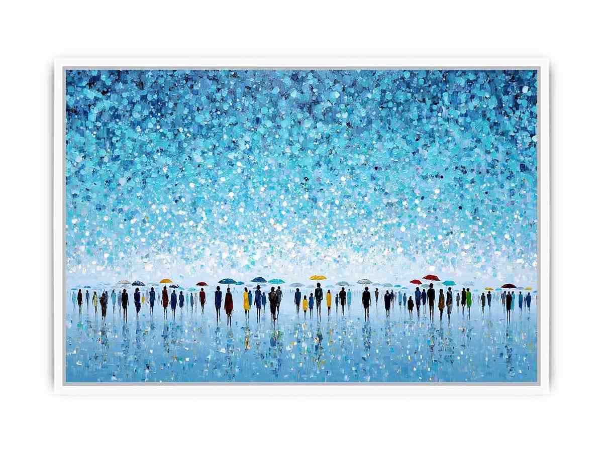 Abstract Umbrella Scene Canvas Art Painting