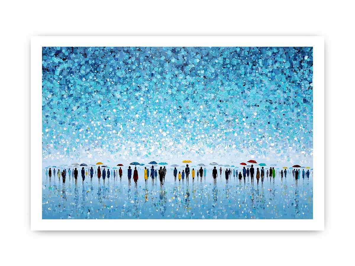 Abstract Umbrella Scene Canvas Art Painting  Painting