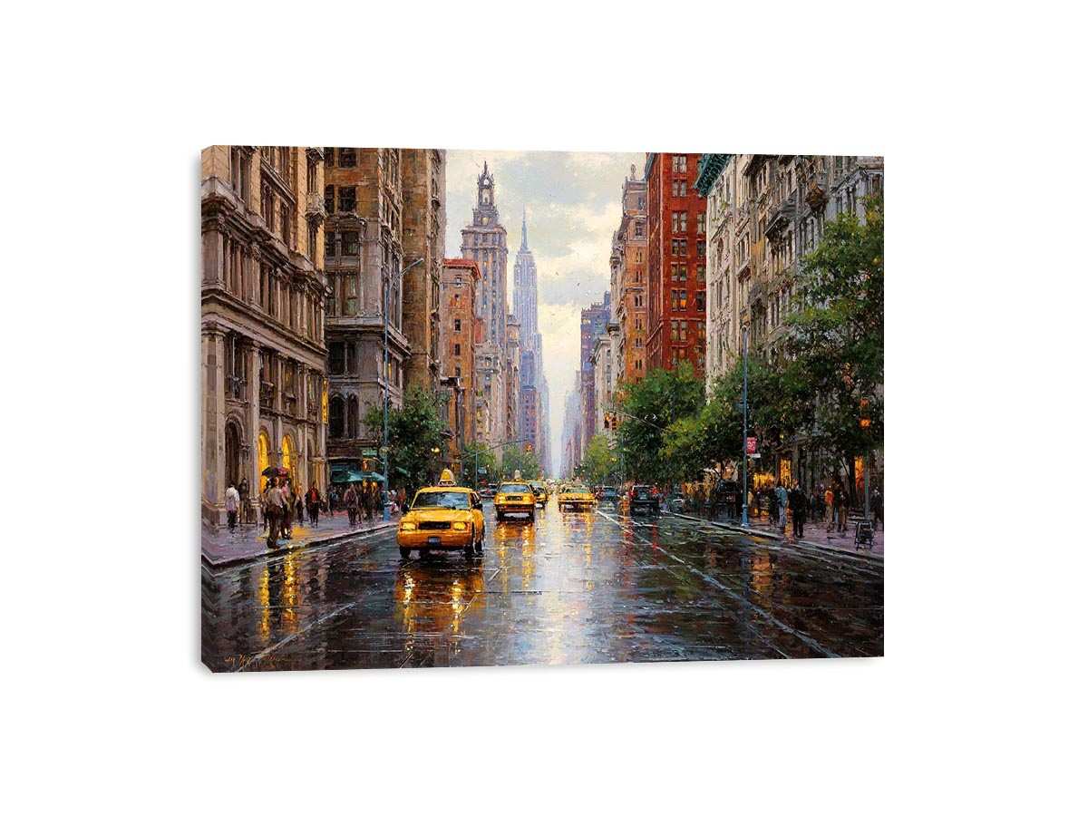 City Streets of New York Canvas Art Painting