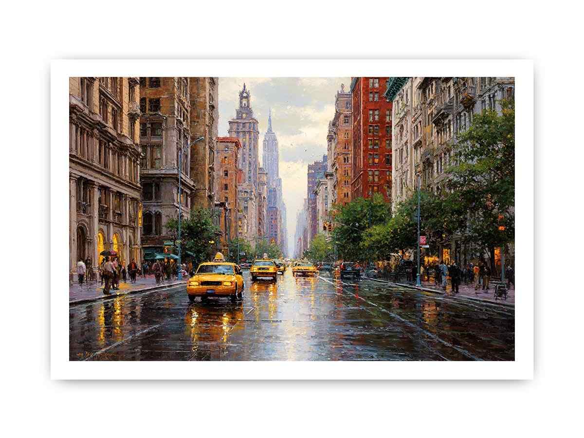 City Streets of New York Canvas Art Painting  Painting