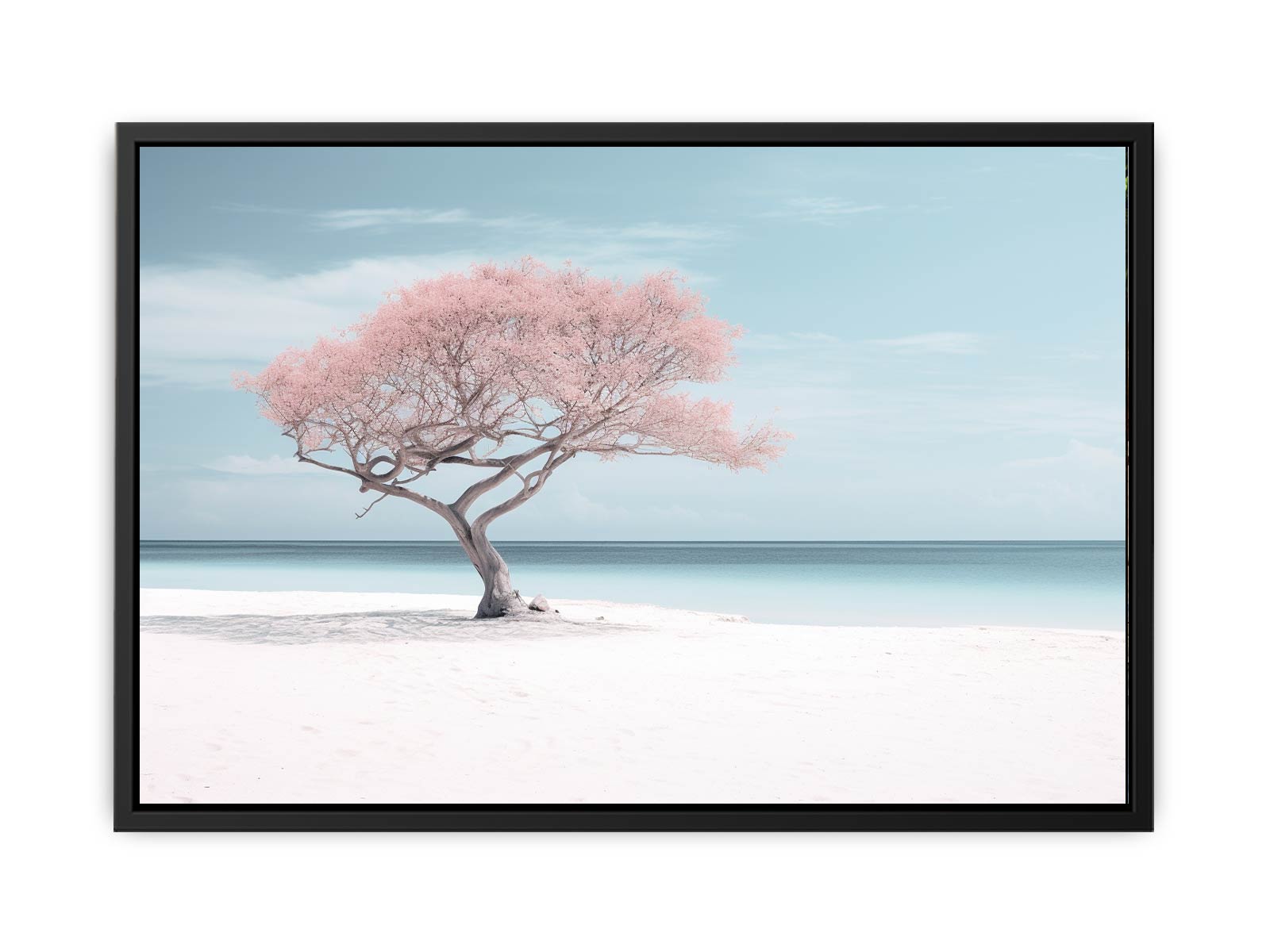 Silver Beach Art Canvas Print