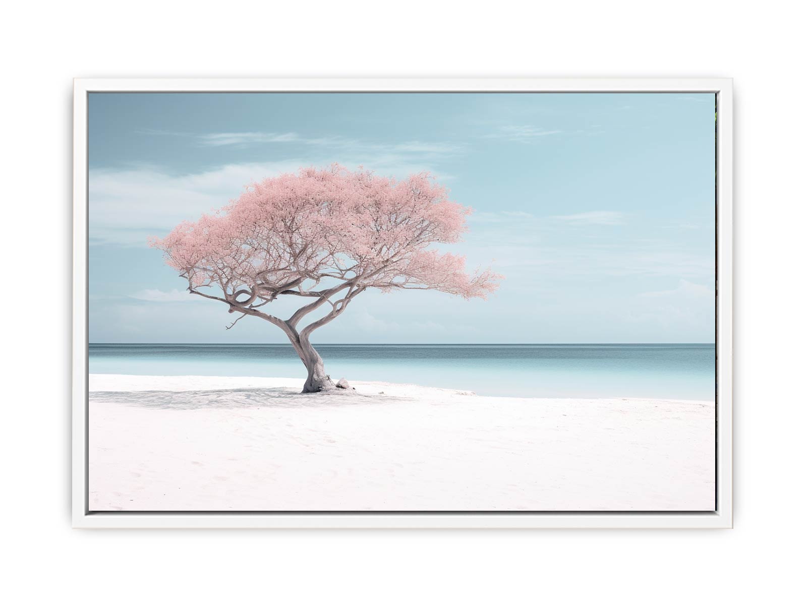 Silver Beach Art Canvas Print