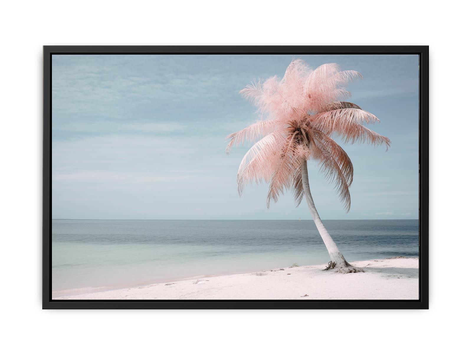 Silver Pink Beach Tree Canvas Print