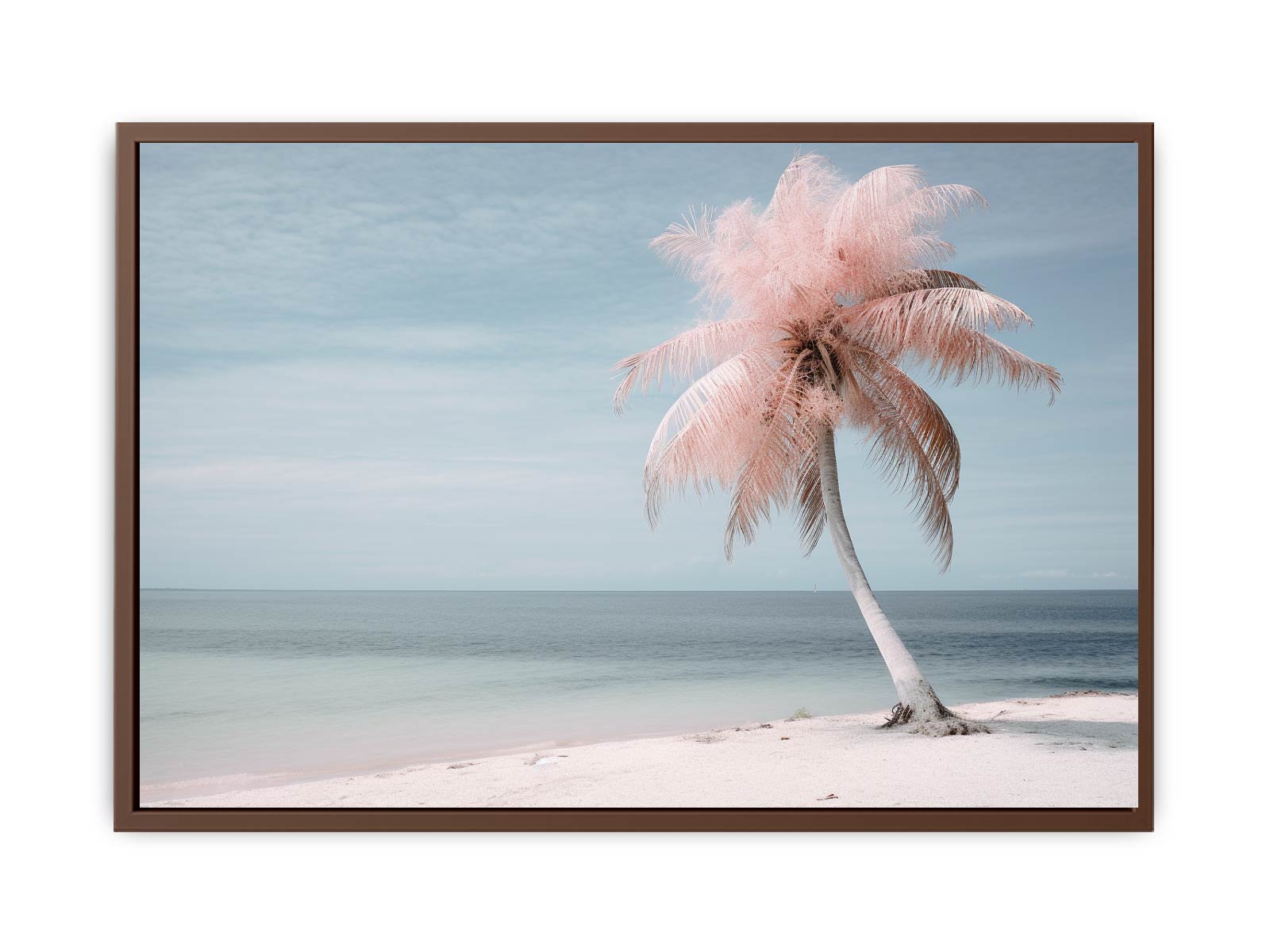 Silver Pink Beach Tree Canvas Print