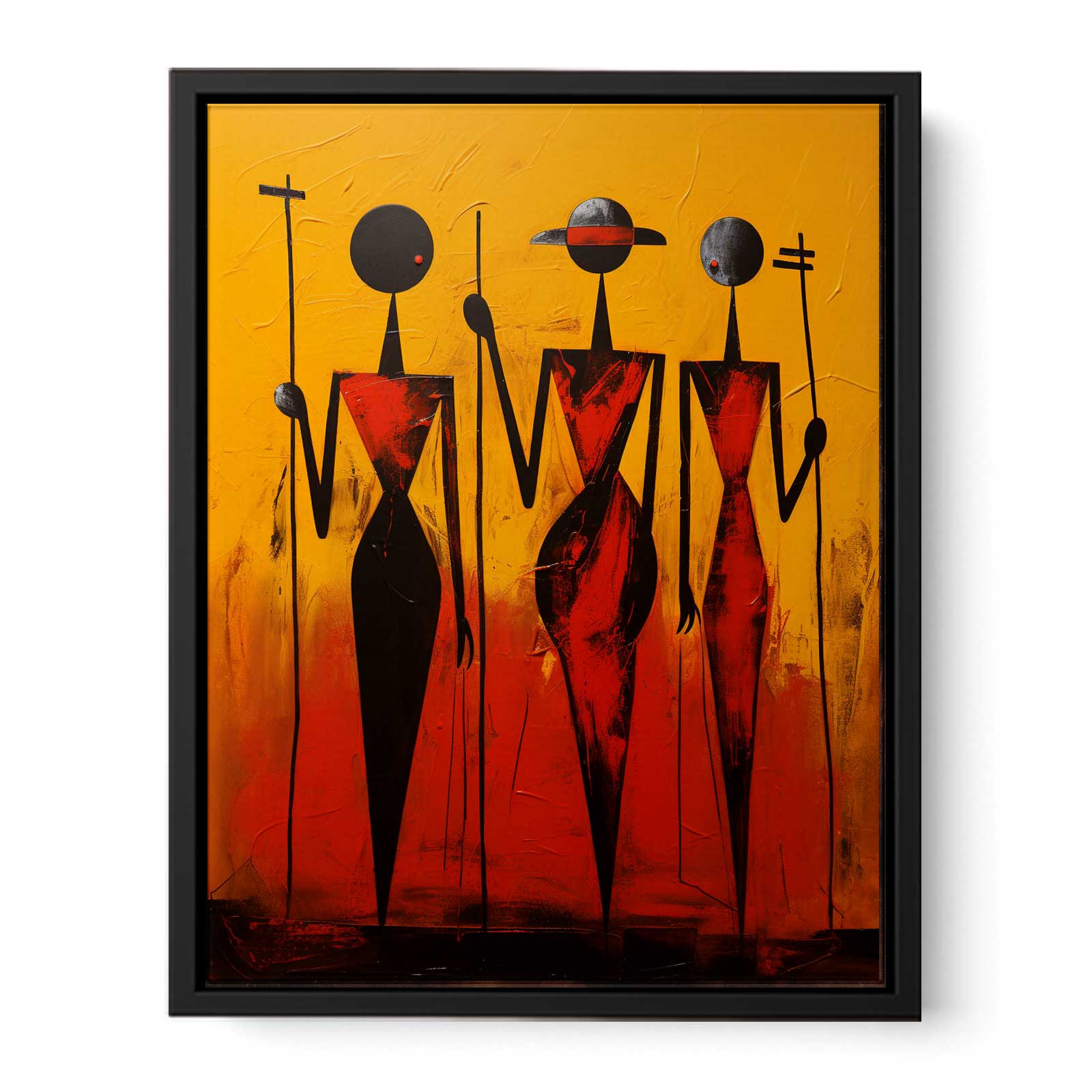 African Precisionist Art Canvas Print