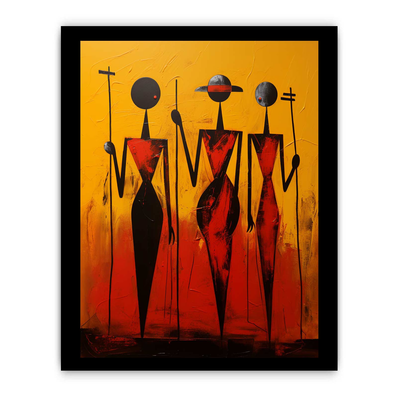 African Precisionist Art Canvas Print