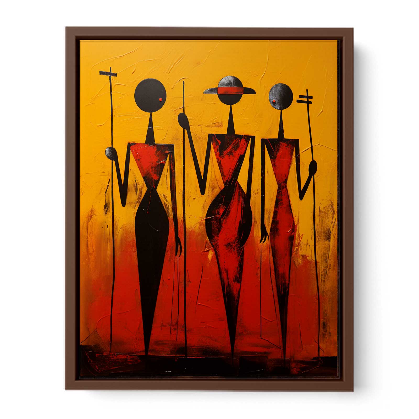 African Precisionist Art Canvas Print