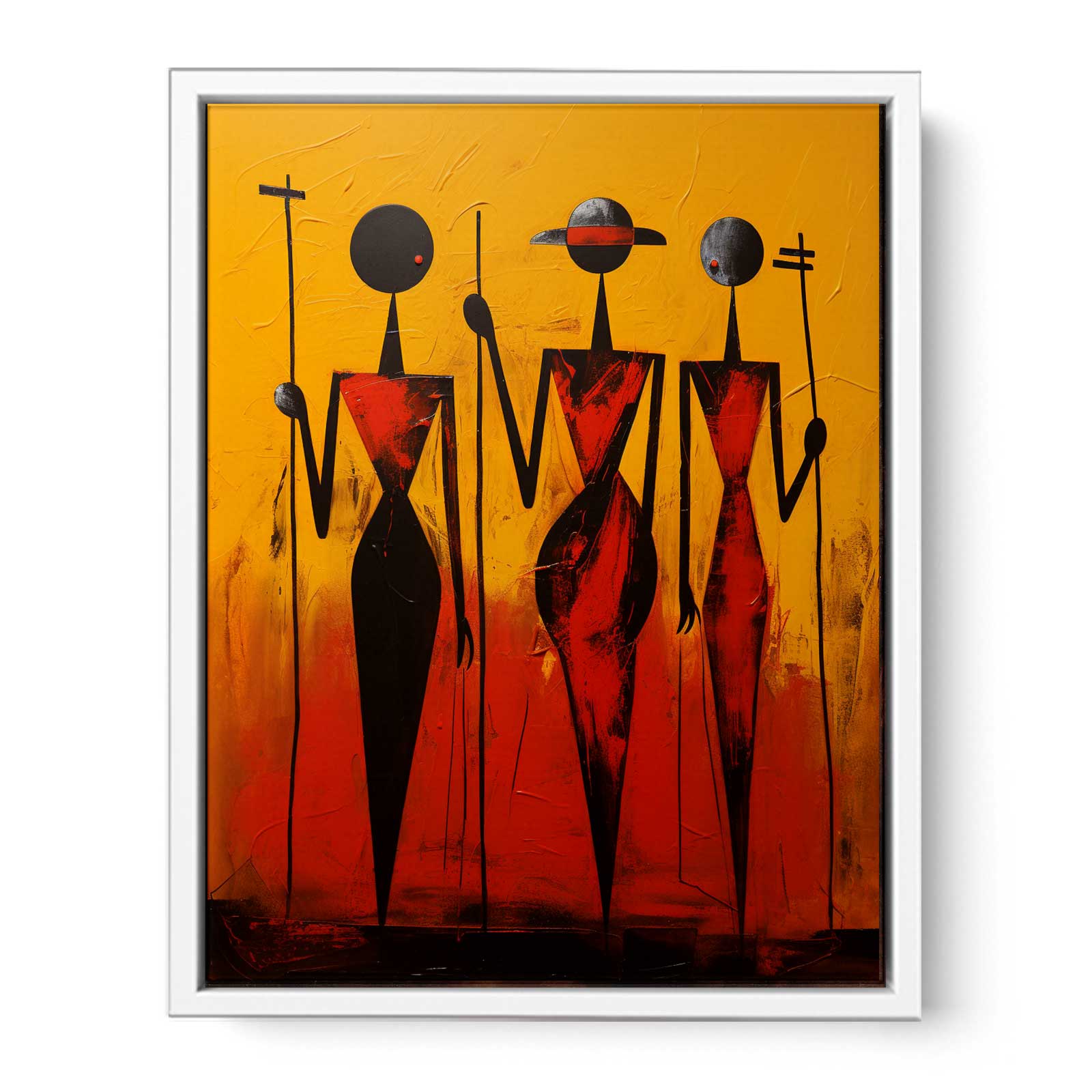 African Precisionist Art Canvas Print