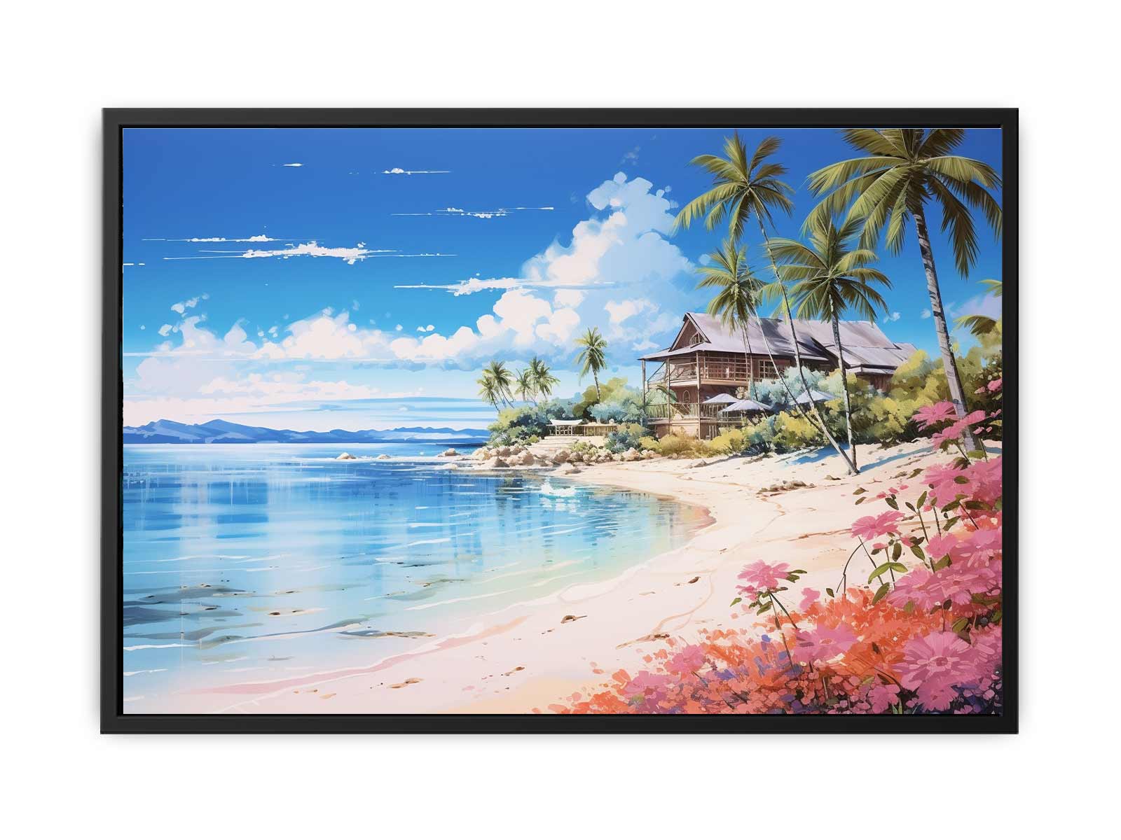 Beach Home Art Canvas Print