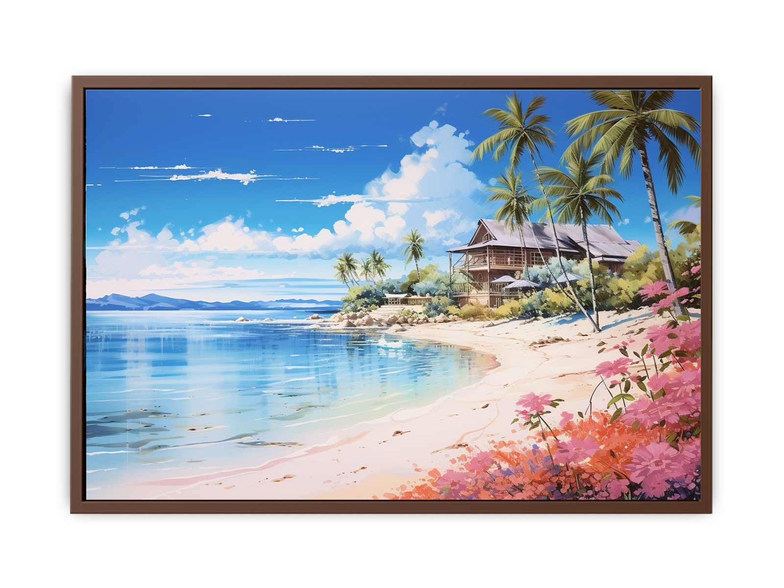 Beach Home Art Canvas Print
