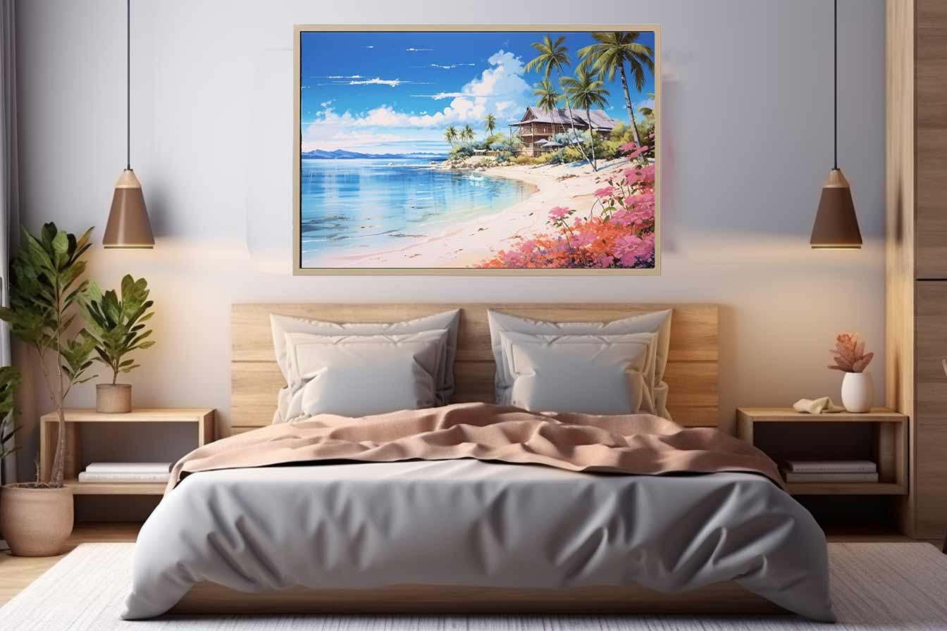 Beach Home Art Canvas Print