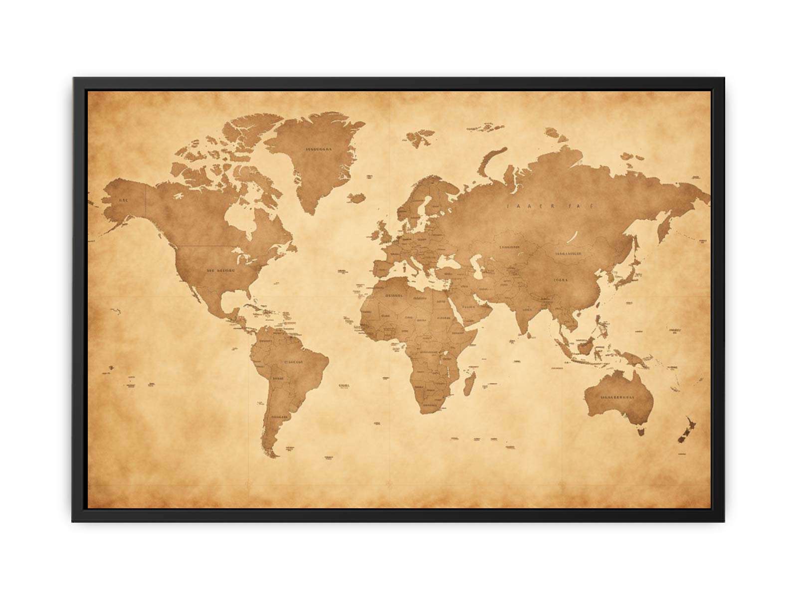 Antique World Map Canvas Print