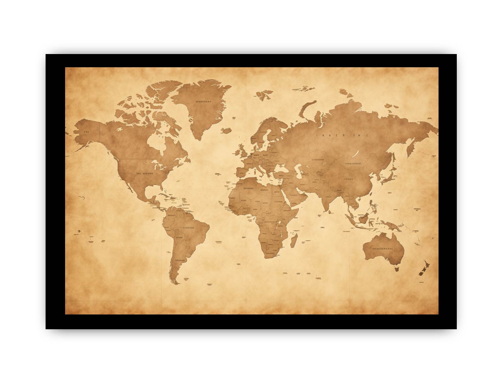 Antique World Map Canvas Print