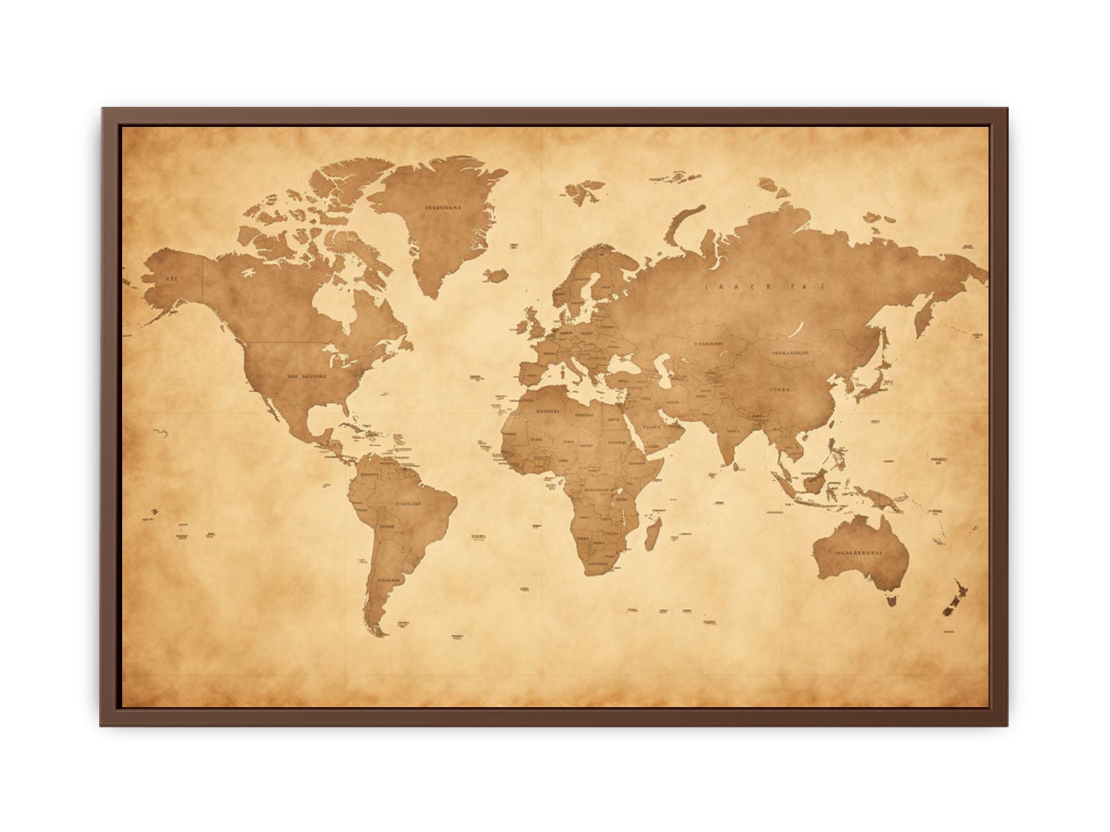 Antique World Map Canvas Print