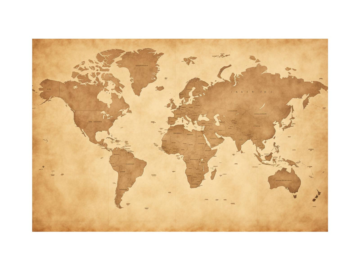 Antique World Map Canvas Print