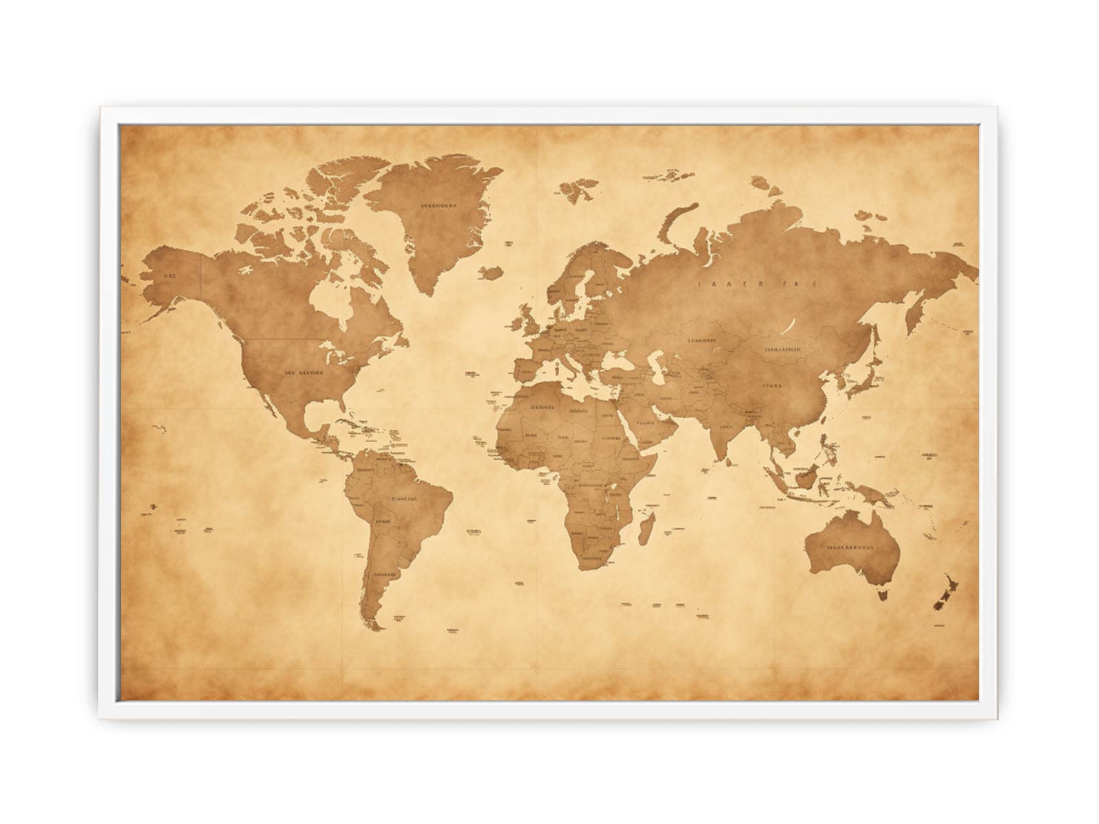 Antique World Map Canvas Print