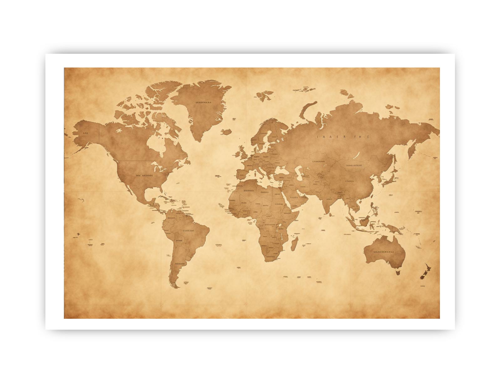 Antique World Map Canvas Print
