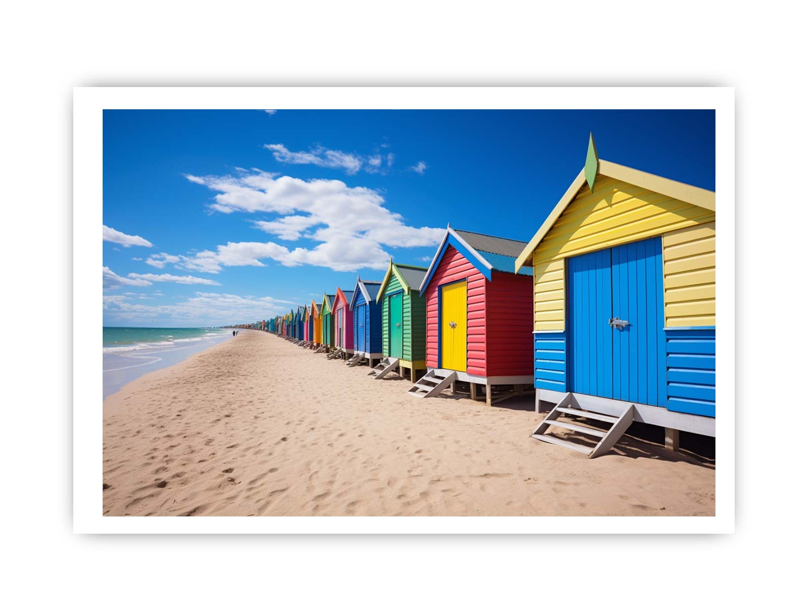 Row Of Beach Boxes Canvas Print