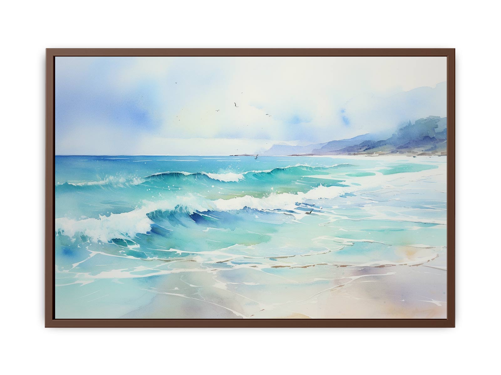 Watercolor Beach Canvas Print
