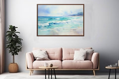 Watercolor Beach Canvas Print