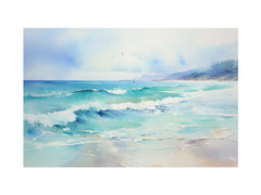 Watercolor Beach Canvas Print