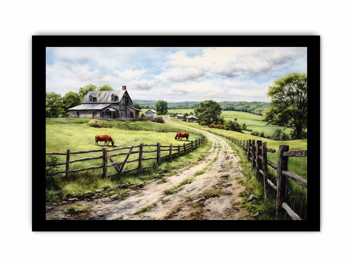 Country Artwork Canvas Print