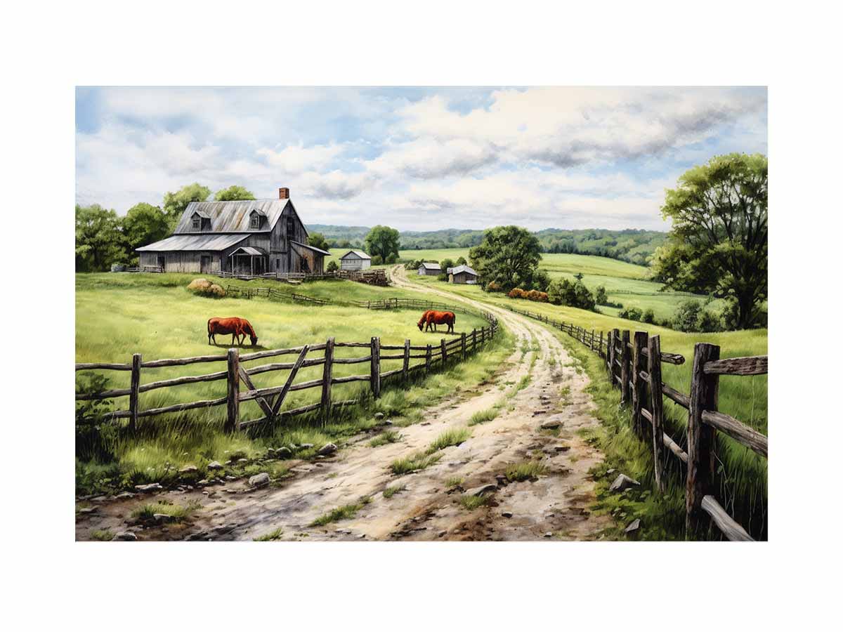 Country Artwork Canvas Print