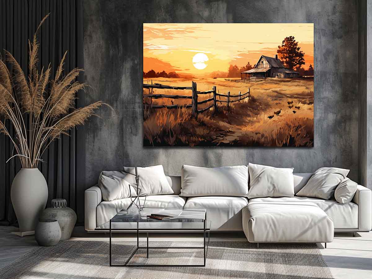 Country Landscape Art Painting