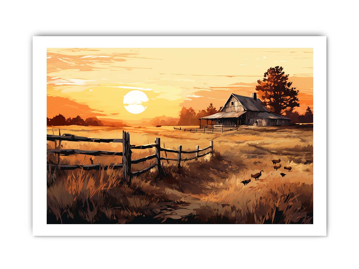 Country Landscape Art Painting