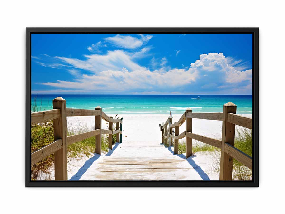 Beach Path Painting Canvas Print