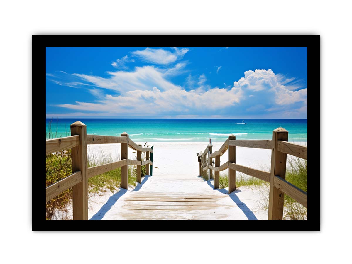 Beach Path Painting Canvas Print