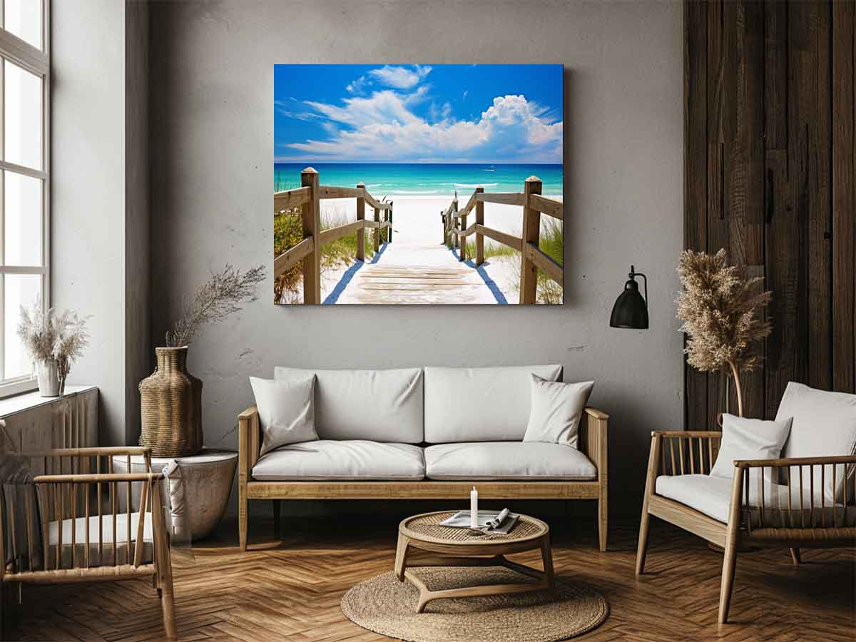 Beach Path Painting Canvas Print