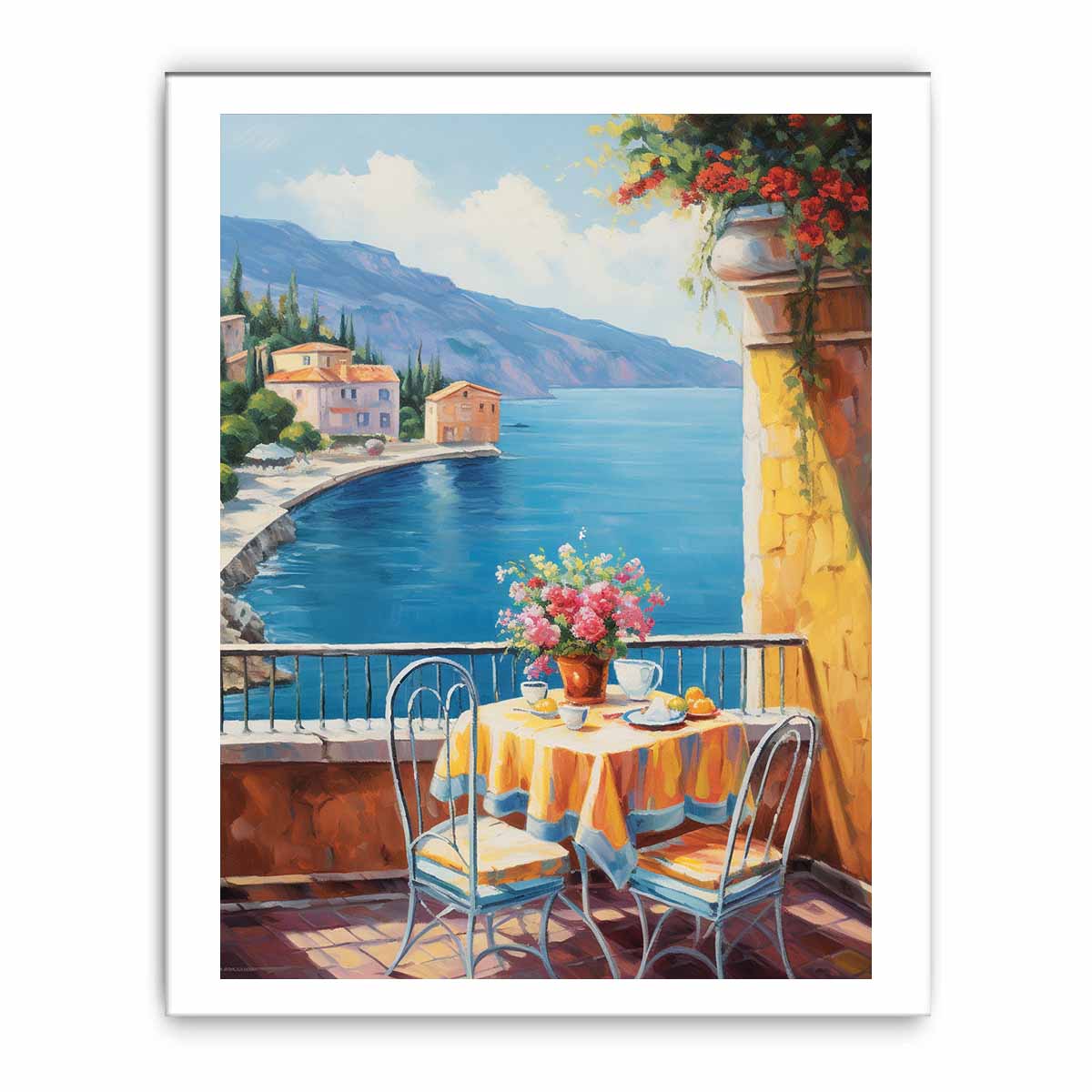 Mediterranean Art Painting  Canvas Print