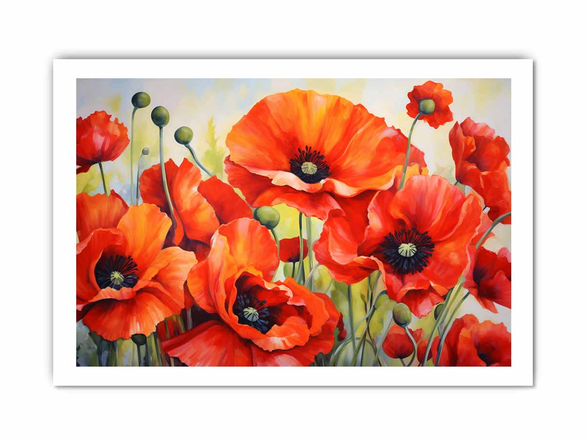 Poppy  Painting Canvas Print