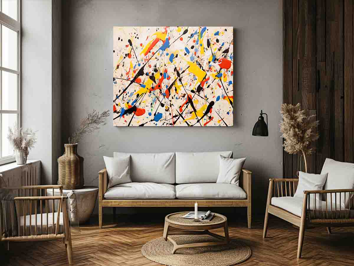 Jackson Pollock Inspired Drop painting  Canvas Print