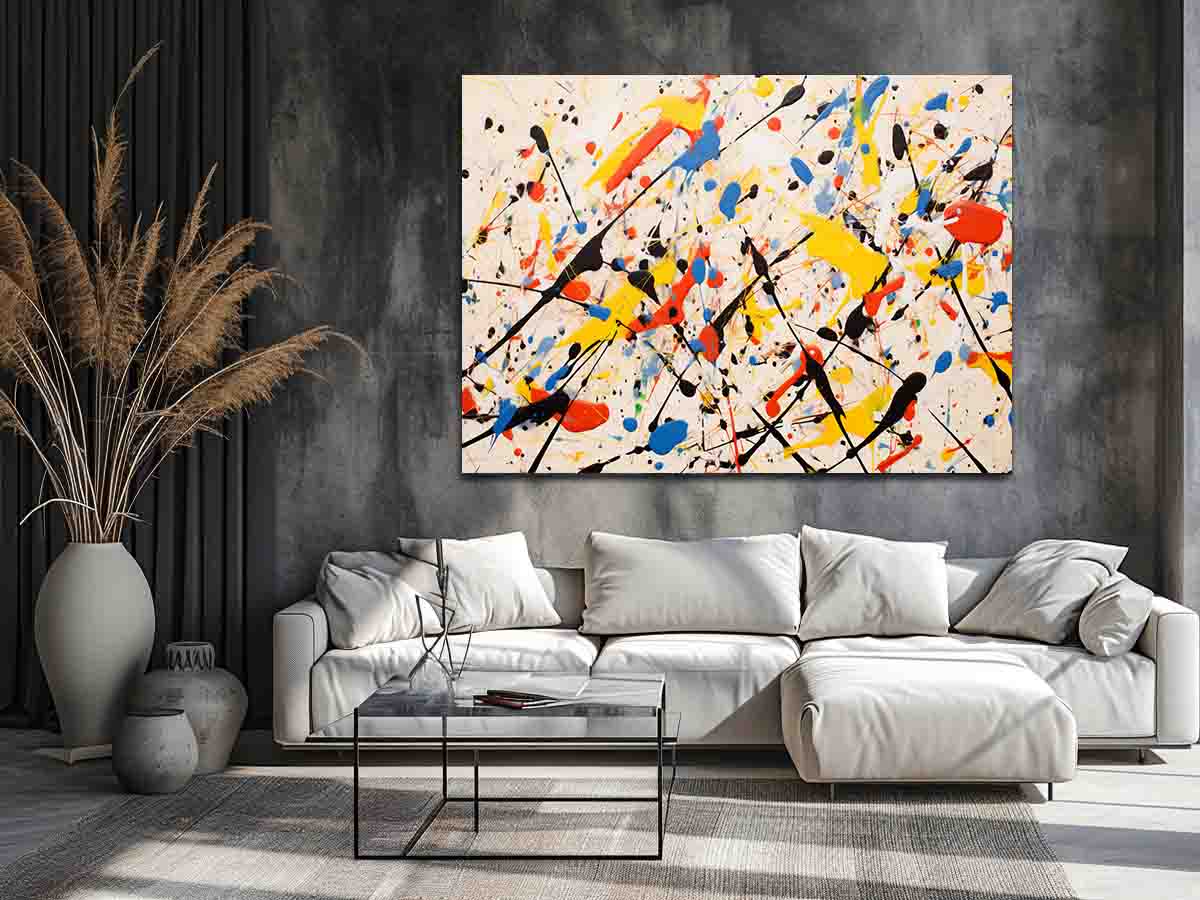 Jackson Pollock Inspired Drop painting  Canvas Print