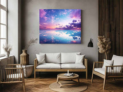 Beautiful Pink Blue Artwork Canvas Print
