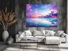 Beautiful Pink Blue Artwork Canvas Print