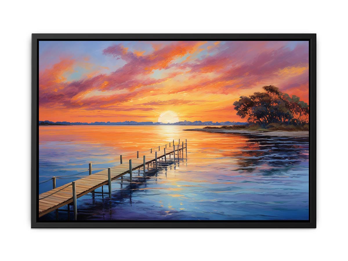 Jetty Sunset  Canvas Painting