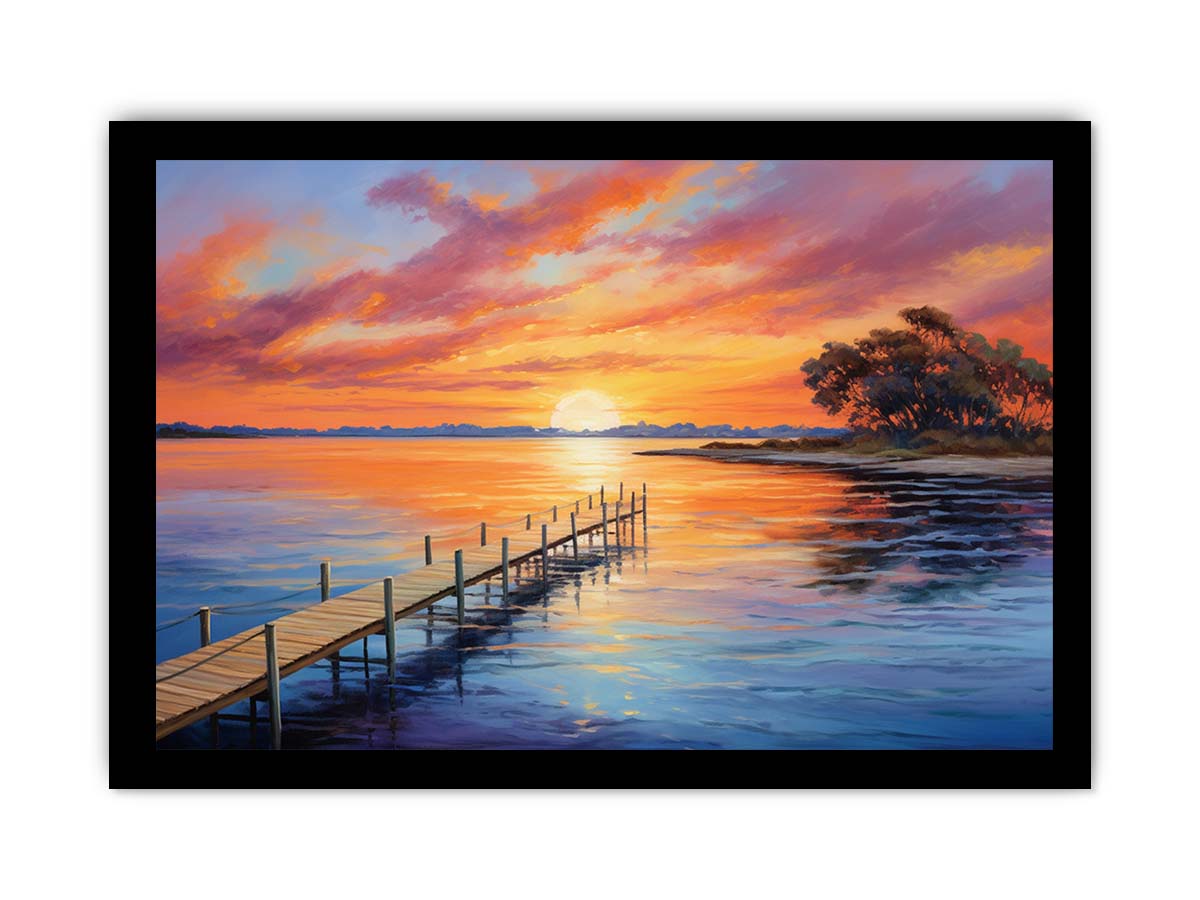 Jetty Sunset  Canvas Painting