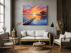 Jetty Sunset  Canvas Painting