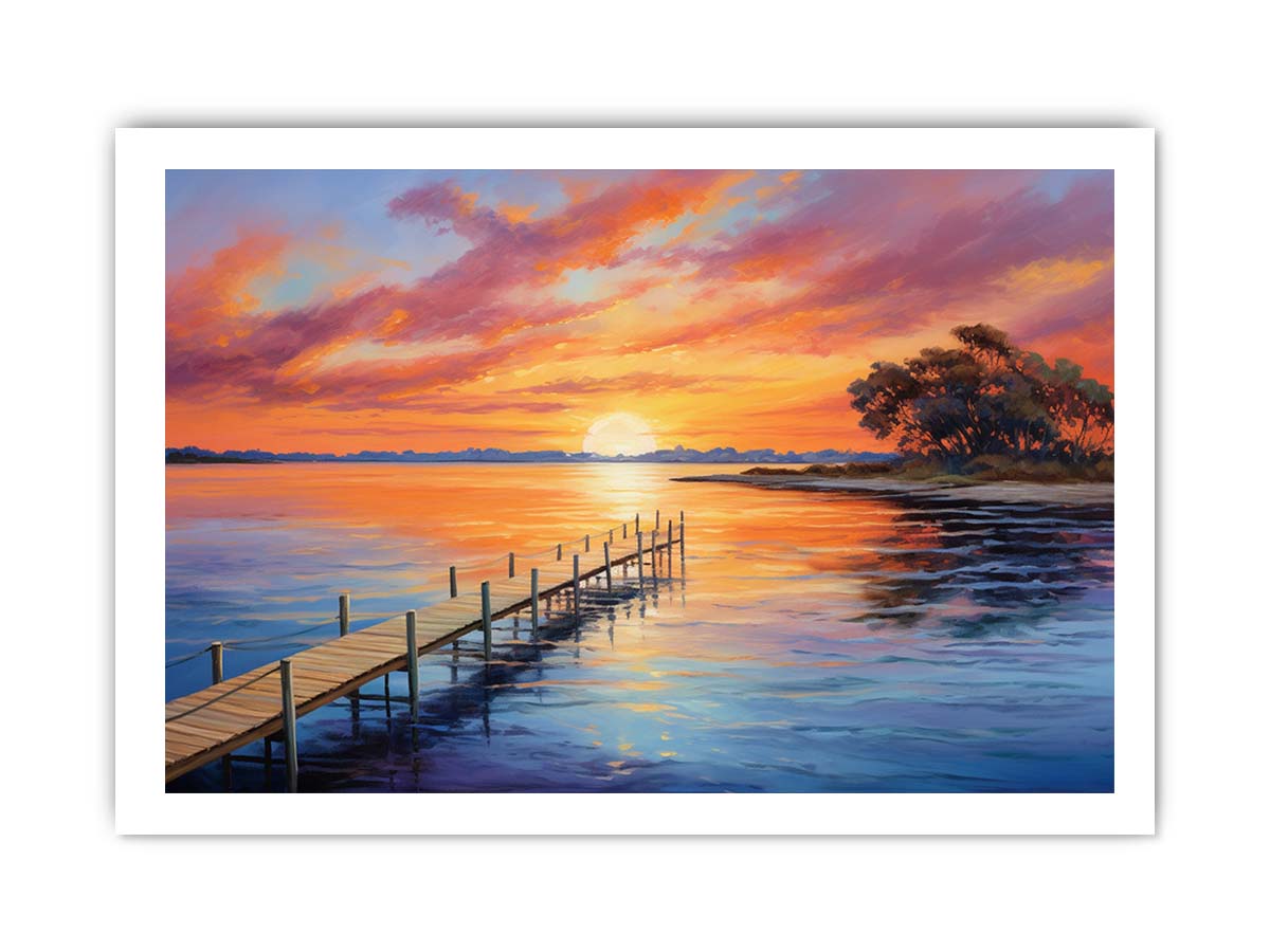 Jetty Sunset  Canvas Painting
