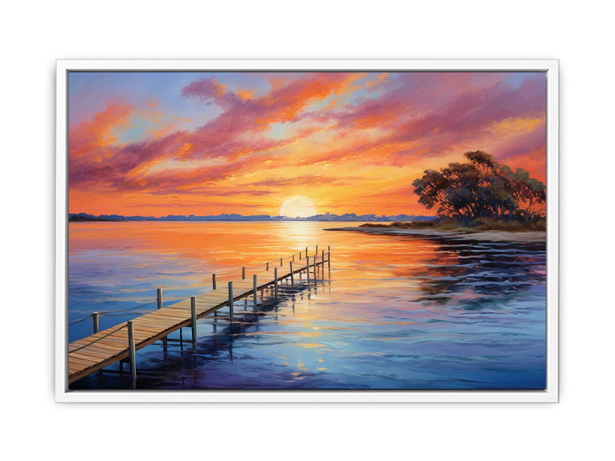 Jetty Sunset  Canvas Painting